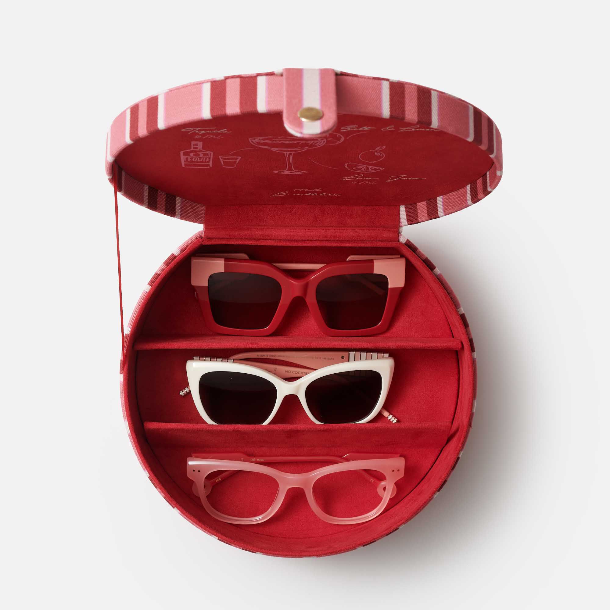 TRAVEL CASE COCKTELERIA CORAL / ROJO