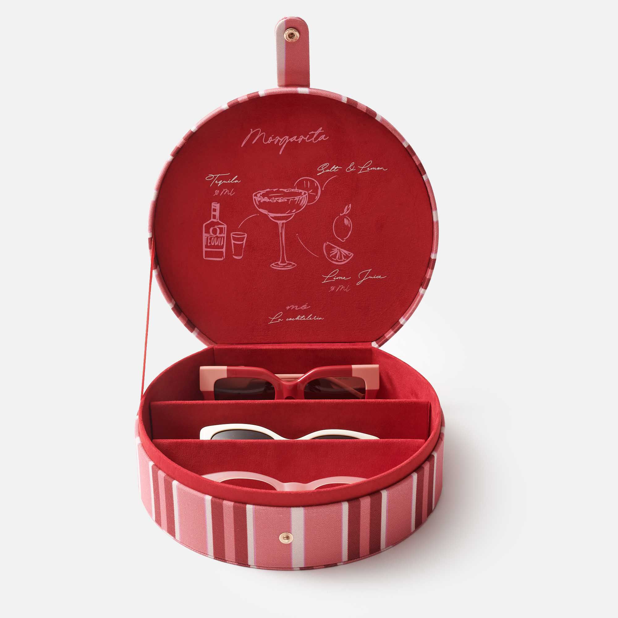 TRAVEL CASE COCKTELERIA CORAL / ROJO